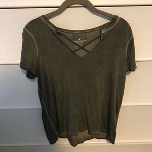 american eagle criss-cross top